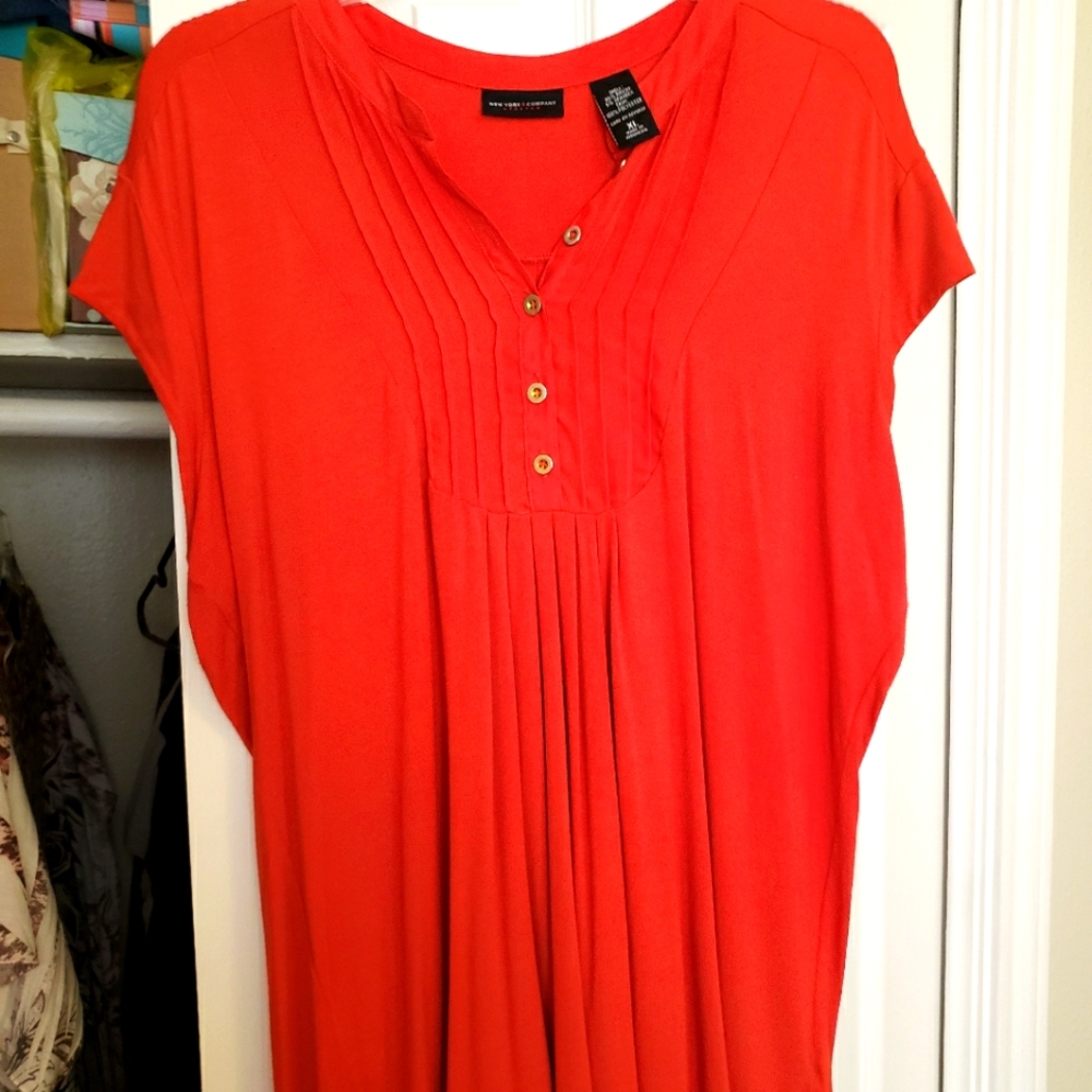 Women's XL Poppy Orange Blouse